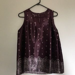 Loft Wine colored shell blouse
